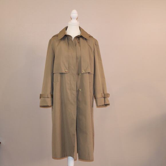 VTG Women's Forecaster of Boston Detachable Hooded Trench Coat, Long sz 11/12 - Picture 1 of 13